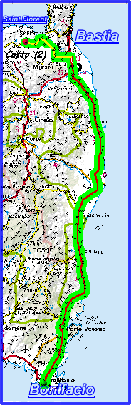 Plan d'accès de Bonifacio