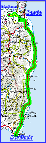 Plan d'accs de Bonifacio